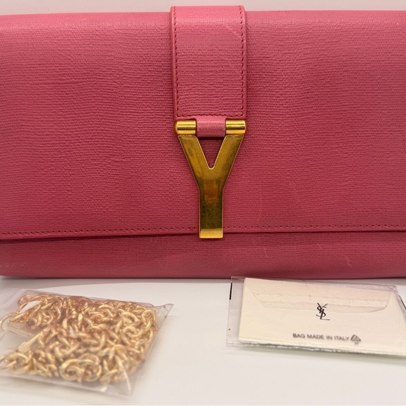 💕SOLD💕Saint Laurent Chyc Ligne Y Clutch - Picture 2 of 6